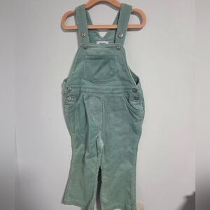NWT Jacadi Sage Green Corduroy Overalls, sz 2T